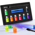 thumbnail image 1 of Essshop Stylo Trempé pour Calligraphie en Verre et Ensemble de 7 Encres Colorées avec Kit de Stylo à Encre Fluorescente et Invisible pour Écrire, Signer, Dessiner, Calligraphie, Décoration, Cadeaux de la Saint-Valentin pour Enfants, 1 of 4