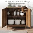 thumbnail image 5 of Smart FENDEE Walnut Sideboard with 2 Fluted Doors and Heavy-Duty Design, 1 Shelf, 5 of 6
