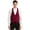 Burgundy, variant on Mens Sequins Suit Vest Formal V-neck Backless Shiny Waistcoat Prom Party Tuxedo Vests Black M