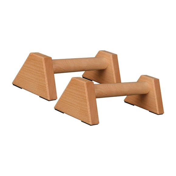 Colaxi 2Pcs Wooden Parallettes Grip Stable Anti Slid Pushup Handles Parallel Bars for Indoor Outdoor Gymnastics Workout Exercise Gym