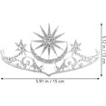 thumbnail image 2 of Estrella Luna Cristal Corona Tiara Plata Tiara Corona Princesa Rhinestone Corona Disfraz de Halloween Tiara brillar Electrónica, 2 of 5