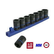Hyper Tough 9-Piece 1/2-inch Standard Drive Impact Socket Set MM, 43003