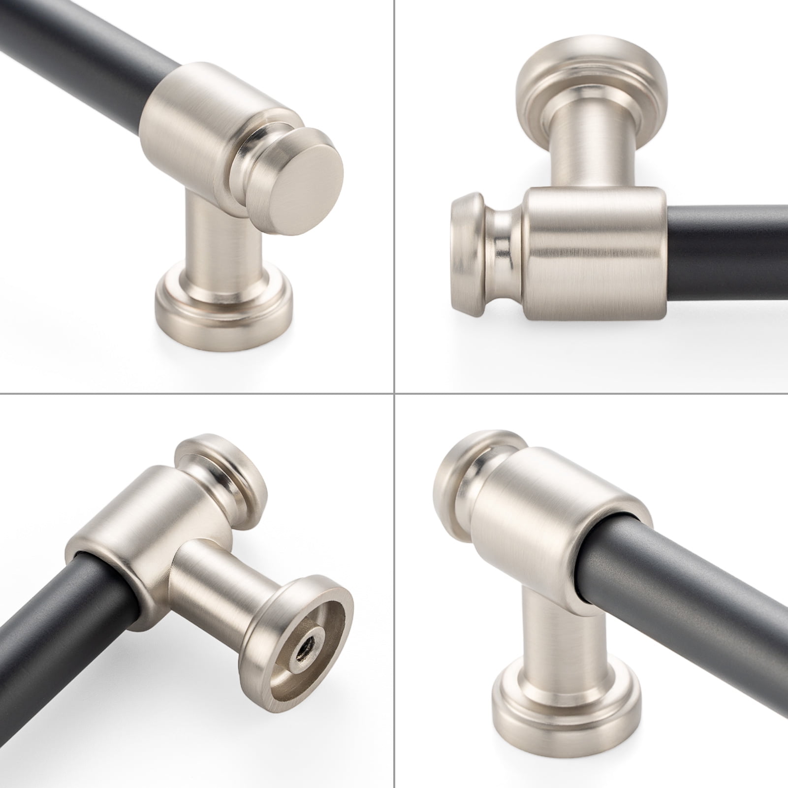 KOOFIZO 10 Pack 3-3/4 Inch Black and Nickel Cabinet Pulls Matte Black and Brushed Nickel Cabinet Handles P11 Kitchen Cabinet Hardware for Cabinets Drawer Dresser Cupboard Bedroom, Bathroom
