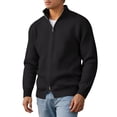 thumbnail image 3 of KKBOTIVE Fashion Sweaters for Men Double Zip Solid Color Pullovers Outerwear Sweater Coat Winter Clothes with Zipper ( Black Size: XL ), 3 of 5
