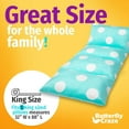 thumbnail image 5 of Butterfly Craze Floor Pillow Bed Lounger Cover, Cozy & Stylish Seating Solution for Kids & Adults, Recliner Floor Cushion for Ultimate Comfort, Holds 5 Pillows, Cover Only, Aqua Polka Dot, King, 5 of 9