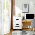 thumbnail image 4 of Archivador, Mueble de Oficina, Soporte para Impresora con Cinco Cajones, 40 × 66 × 60 cm (Blanco), 4 of 7