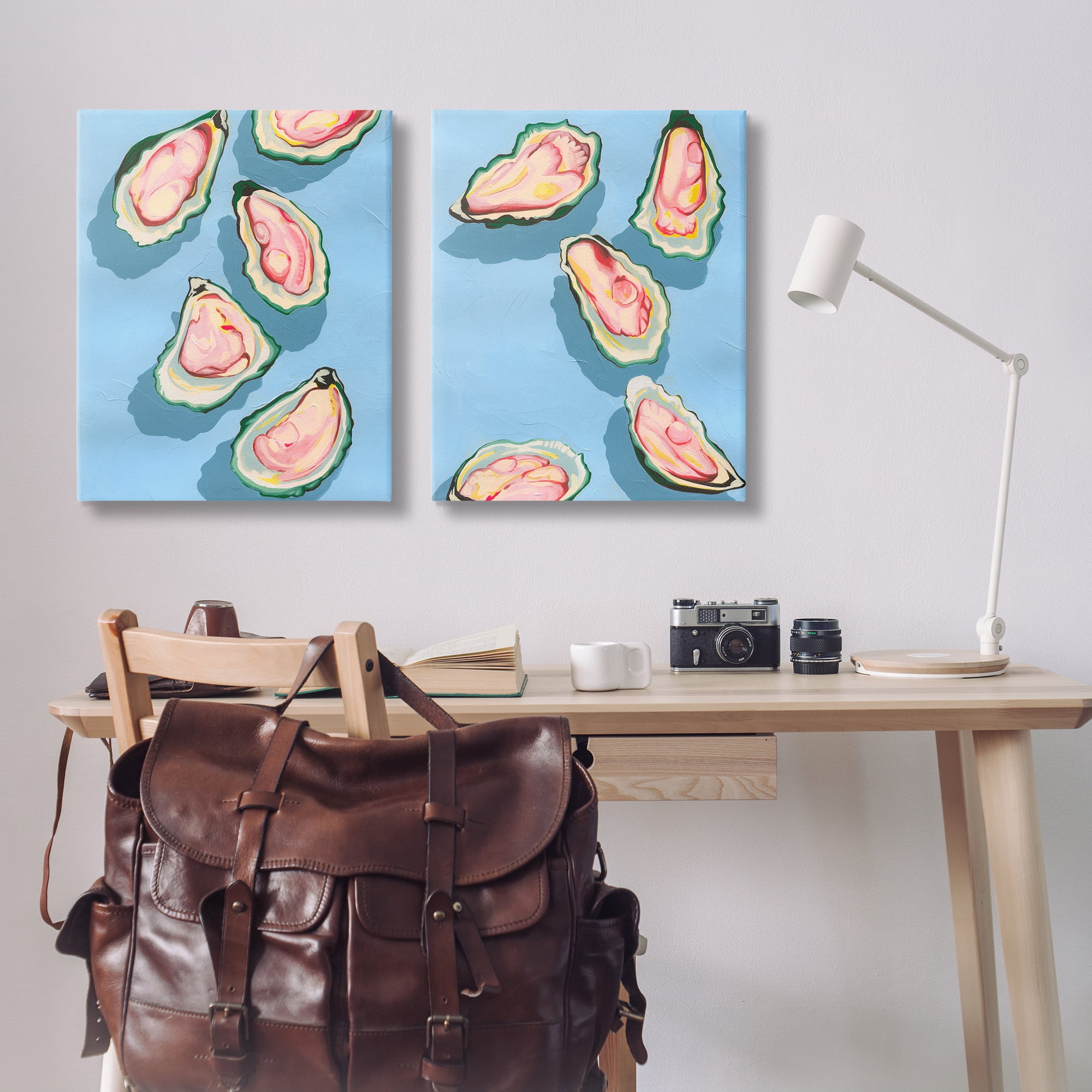Stupell Industries Fresh Oyster Appetizer Nautical & Beach Painting Wrapped Canvas Art Print Wall Art, 24 x 30, Set of 2
