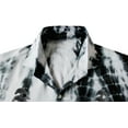 thumbnail image 4 of HAPPY BAY Men's Beach Summer Button Down Short Sleeve Untucked Solid Shirt With Pocket Oxford Casual Shirts for Men M Cloud X, Light Tie Dye, 4 of 6