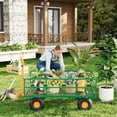 thumbnail image 7 of Acekid Steel Garden Cart with 10" Wheels, 500 Lbs Utility Wagon Cart with Removable Sides & 180° Rotating Handle for Garden, Lawn, Farm, Warehouse, Outdoor Use, 7 of 7