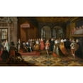 thumbnail image 2 of Frans Francken the Younger 14x10 Black Ornate Wood Framed Double Matted Museum Art Print Titled: Ballroom Scene at a Court in Brussels (C. 1610), 2 of 5