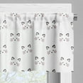 thumbnail image 5 of Ambesonne Kitten Valance & Curtain, Blushing Face Cartoon, 55"x45", Grey Pale Pink, 5 of 6