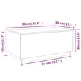thumbnail image 2 of vidaXL Coffee Table with LED Lights Brown Oak 90x50x40 cm, 2 of 5