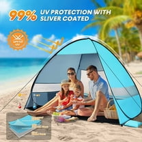 Tenda Da Spiaggia Night Cat Per 2-4 Persone - Protezione UV 50+, Finestre In Rete, Pieghevole - Foto 8