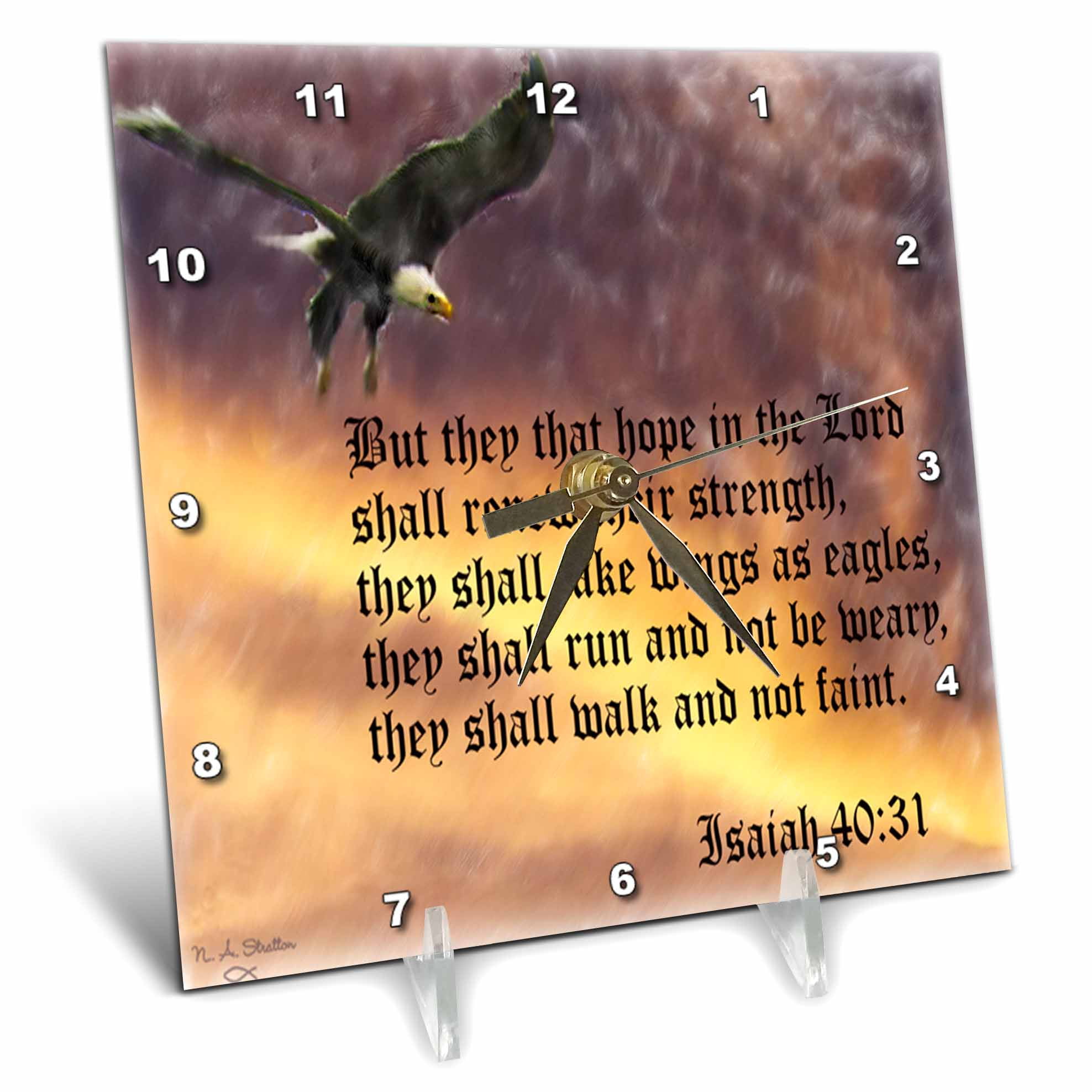 6 by 6-Inch 3dRose dc_20537_1 Aarons Blessing Numbers 624 26 Bible Verse Desk Clock 6 by 6-Inch 3dRose dc_20537_1 Aarons Blessing Numbers 624 26 Bible Verse Desk Clock
