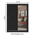 thumbnail image 3 of Ropero Closet Madesa Denver 2 Puertas Corredizas con Espejo Negro, 3 of 5