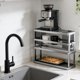 thumbnail image 5 of Portacuchillos y organizador de utensilios de cocina de acero inoxidable | Almacenamiento multicompartimento para cuchillos, cucharas, tenedores y palillos | Cubiertos de encimera con bandejas, 5 of 6