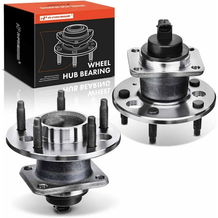 A-Premium 2 x Rear Wheel Bearing and Hub Assembly with ABS & 5-Lug Compatible with Chevrolet Malibu 2001-2003, Classic 2004-2005 & Oldsmobile Alero 1999-2004 & Pontiac Grand Am