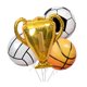 thumbnail image 2 of Juego de globos de aluminio con forma de pelota deportiva, 9 piezas, cestas de fútbol, 2 of 2