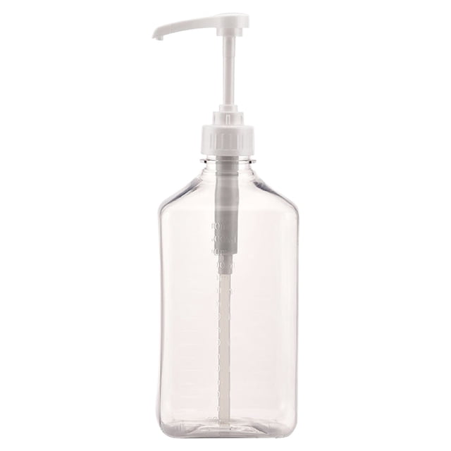 XIANXIAN Simple Press Pump Bottle, Empty Syrup Ketchup Sauces Condiment Containers, Plastic Coffee Syrup Dispenser for Coffee Bar, Coffee Pump Dispenser, Food Dispenser for Home Kitchen