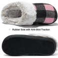 thumbnail image 5 of Needbo Women's Slippers Cozy Fuzzy Plaid Slip On Memory Foam House Shoes Indoor Outdoor, 5 of 7