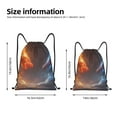 thumbnail image 5 of Yiaed Red And Blue Fire Dragon D Print Drawstring Bags Drawstring Backpack Bulk String Back Pack Gym Sport Bag-Medium, 5 of 5