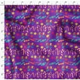 thumbnail image 4 of Soimoi Purple polyester Crepe Fabric Star & Candy Cane Party Decor Fabric Printed Yard 42 Inch Wide, 4 of 5