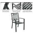 thumbnail image 2 of Sophia & William 3 Peices Patio Bistro Set Metal Dining Chairs with Side Table - Black, 2 of 6