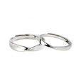 thumbnail image 1 of Juego de anillos con nudo de amor a juego de plata de ley 925 para él y ella, anillo de promesa de boda, anillo ajustable para mujeres, hombres, joyería, regalo de amor para el día de San Valentín, 2 piezas Sailing  Electrónica, 1 of 4