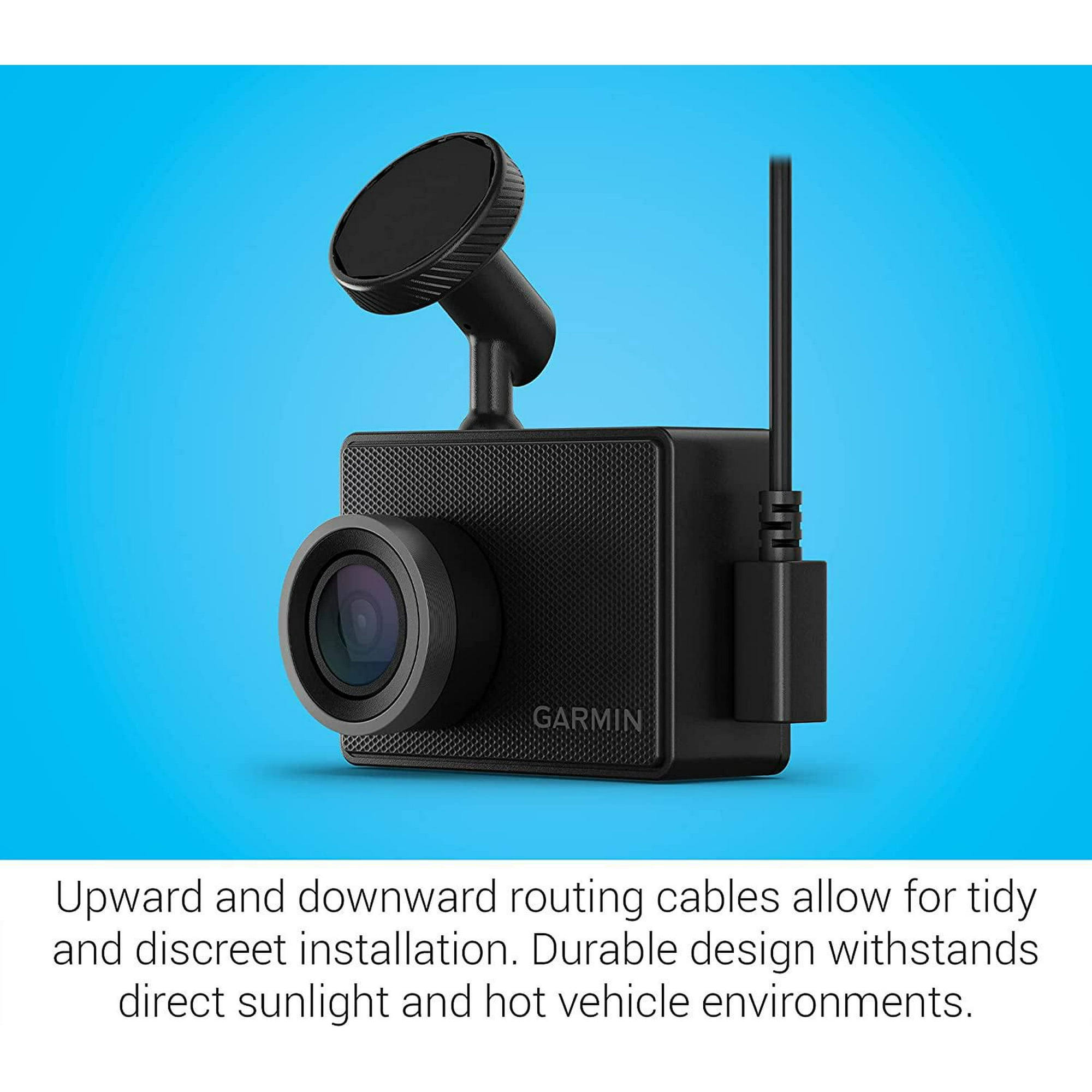 Garmin Dash Cam 47 1080p and 140 degree FOV Monitor Your Vehicle While Away w New Connected Features Voice Control Compact and Discreet Walmart