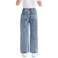 thumbnail image 6 of JLMSPLWG Distressed Jeans for Boys Wide Leg Jean Boy Solid Color Bootcut Denim Jeans Kids Cute High Waist Straight Pants with Pockets Boy's Clothess Size 10-12, 6 of 6