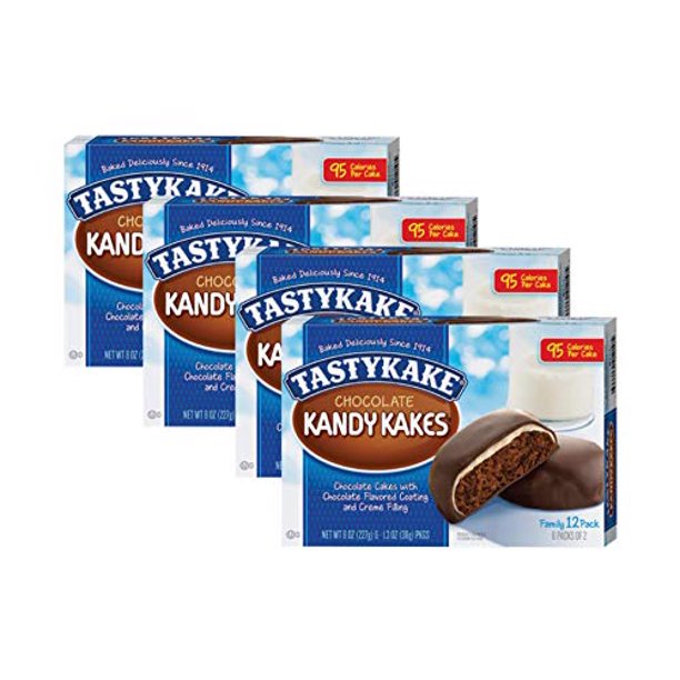 Tastykake Chocolate Kandy Kakes Family Size 6 Pack 4 Boxes