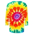 thumbnail image 4 of CYMMPU Spring Tops Crew Neck Tunic Tops Fall Fashion Shirts Loose Fit Blouses for Women Dressy Casual 3/4 Sleeve Tie Dye Ombre T-Shirts Multicolor XL, 4 of 5