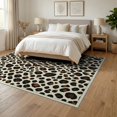 thumbnail image 3 of ODIKA Spotted Skin Print Hid Symmetrical Akin Fuzzy Fake Hair Classroom Cow Flowing for Queen Size Bedroom, Under Bed, Master , Foldable Easy Care, 3 of 7