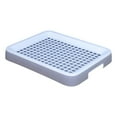 thumbnail image 4 of jinwen Rabbit Litter Tray Rabbit Toilet Portable with Grate Double Layer Guinea Pig Litter Pan Bunny Potty for Small Animals Ferrets Gray White, 4 of 9