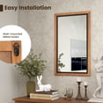 thumbnail image 2 of GVN Wall Mirrors,22 x 36 Inch Rectangular Frame Decor Wall Mounted Mirror with Back Board-Natural, 2 of 10