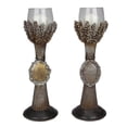 thumbnail image 2 of Roman Engraved We Give Thanks Blessed Fall Harvest Votive Candleholders - 12.5" - Set of 2, 2 of 3