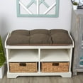 thumbnail image 4 of Klear Vu The Gripper Non-Slip Tufted Omega Universal Bench Cushion, 30" x 14 x 3", Chestnut, 4 of 4