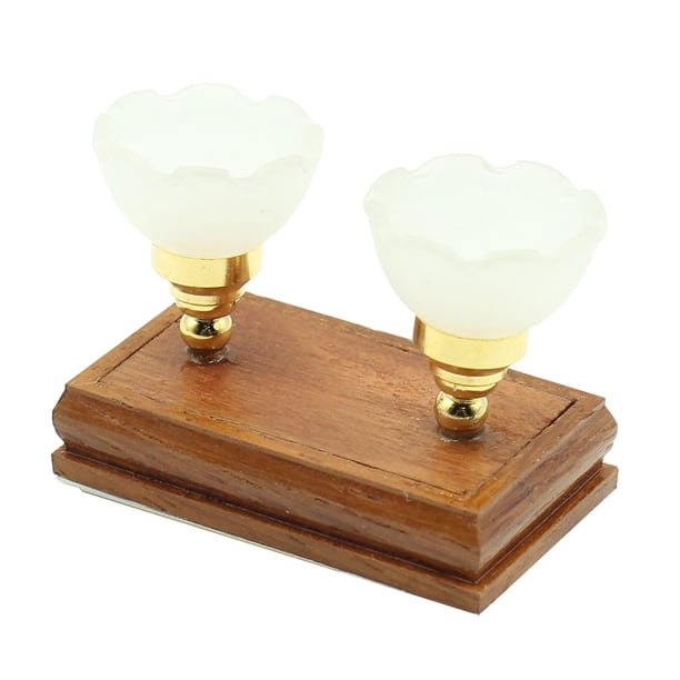 Placizos de paRojo LED 1: 12 Lámpara de lámpara de escala con regalos base Tabla de araña de estilo retro de cabeza doble para sala de estar para sala de estar Inevent FN001952-00
