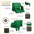 thumbnail image 3 of Reclining Stadium Seats for Bleachers with Back Support  Wide Bleacher Chair Cushion, Armrests, Large Pockets, and Multiple Safety Features  Best Stadium Seat Chairs for Camping, Kayak Backs & More, 3 of 8