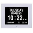thumbnail image 2 of TMC [Newest Version] Digital Calendar Day Clock -Extra Large Impaired Vision Memory LossÂ&nbsp;Clock with 12 Alarm Options for Seniors, Elderly, Dementia, Alzheimer (8-inch,White), 2 of 3
