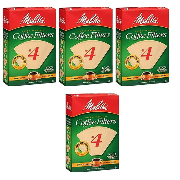 Melitta Cone Coffee Filters Natural Brown 4 Sold as 4 Pack 400
