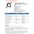 thumbnail image 2 of Front Lower Control Arm Set - Compatible with 2013 - 2015 Honda Civic 2014, 2 of 2