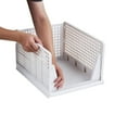 thumbnail image 3 of VECELO 4 Pack Stackable Plastic Storage Basket, XL-Size Foldable Closet Organizers and Storage Bins Drawer Shelf, Storage Container for Wardrobe Kitchen Bathroom Office, White, 3 of 4