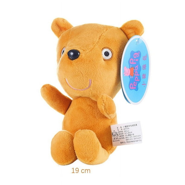 Peppa Pig-muñeco de peluche de Peppa Pig para niños, juguete de cerdo de peluche suave de alta calidad, regalo de cumpleaños, 19 CM, gran oferta