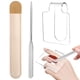 thumbnail image 1 of FELTECHELECTR Paleta de mezcla de maquillaje, bandeja de mano transparente con bolsa de almacenamiento para espátula para amantes y profesionales del maquillaje., 1 of 6