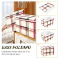 thumbnail image 2 of Yayeee Collapsible Cube Storage Bin with Lid Fabric Closet Decorative Basket with Handles, Red Tartan, 2 of 7