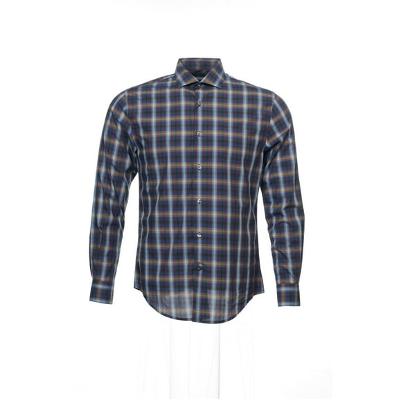 Perry Ellis Purple Plaid Button Down Shirt Sport , Size Small