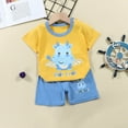 thumbnail image 2 of Baby Boy Outfits Summer Short Sleeved T Shirt Set Boys Girls Short Sleeved Shorts 2 Piece Set Unisex Baby Clothes E 4 Years-5 Years, 2 of 3
