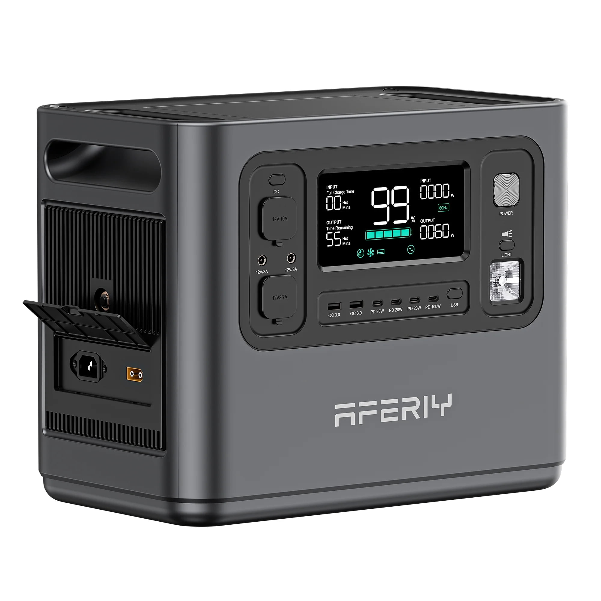 AFERIY 960Wh Portable Power Station, 1200W (2400W Surge) LiFePO4 Solar Generator with 14 Ports, Fast 1.5H Charging, UPS Backup for Home, Camping, RVs