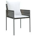 thumbnail image 3 of vidaXL 5 Piece Garden Dining Set with Cushions Poly Rattan and Steel, 3 of 7